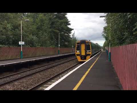 Class 158 passing through Shotton Railway station 02/09/2016
