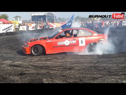 Finał pokazu mocy BMW E36 325 "GRUBY" - XV Ogólnopolski Zlot BMW Toruń 2012