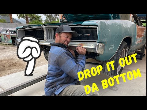 No Lift…No problem…here is how I do my engine swaps out the bottom without a lift
