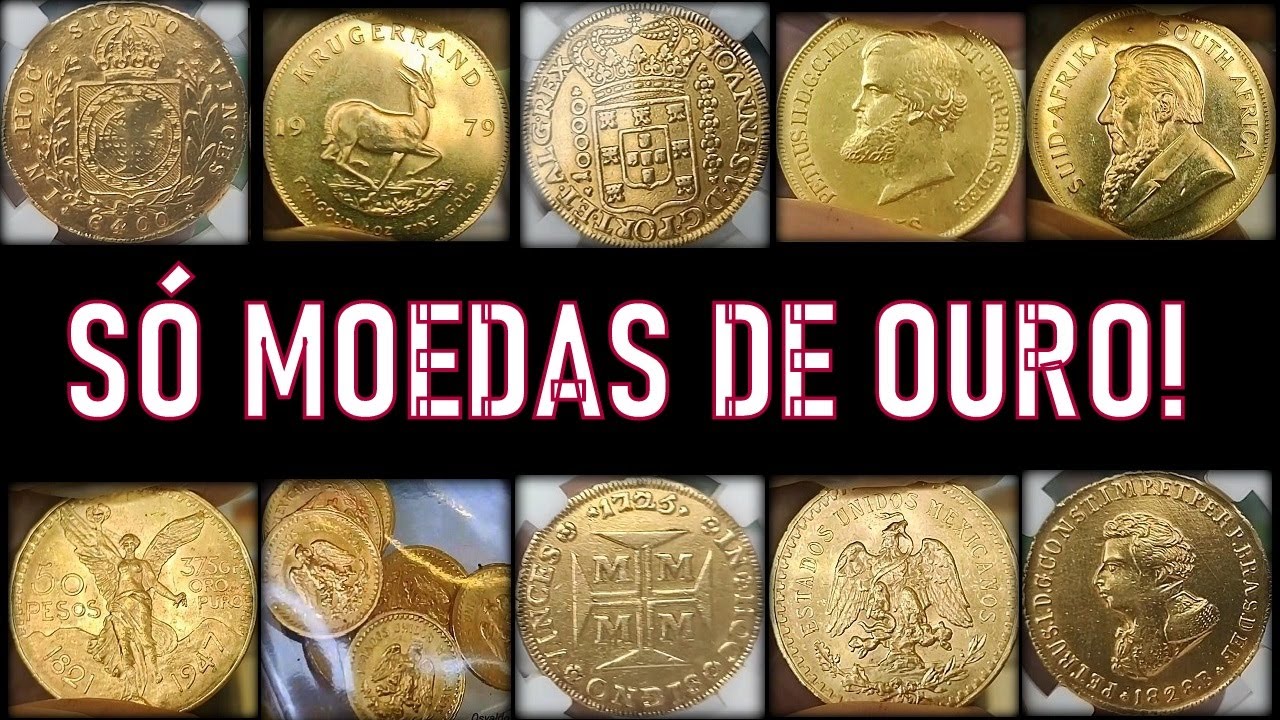 EXCLUSIVO: Moedas de Ouro Brasileiras e Estrangeiras! Só Peças de Luxo #ouro #moedas #numismatica