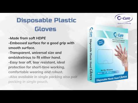 C-Cure Plastic Disposable Hand Gloves