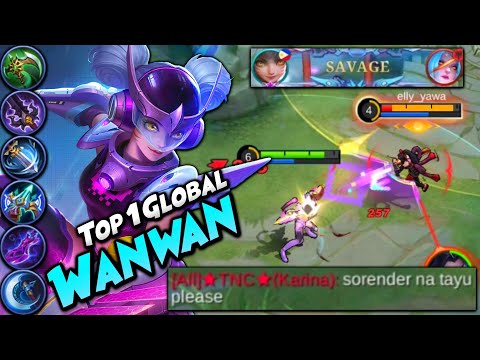 ENEMY WANTS TO SURRENDER!! Wanwan Best Build To Get A Savage! | Top 1 Global Wanwan