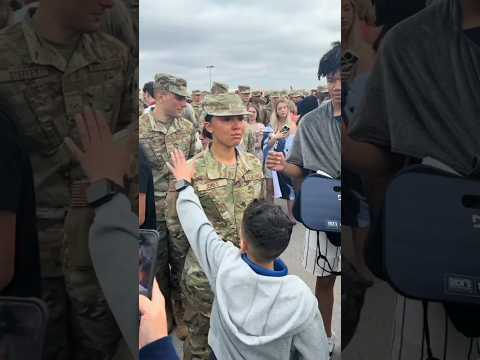 Soldier's tap out by her little brother is the best ever! ❤️ | Beautiful