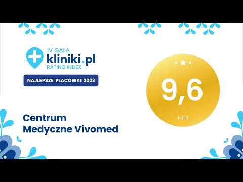 Centrum Medyczne Vivomed - rozdanie dyplomów na IV Gali Kliniki.pl Rating Index 2023