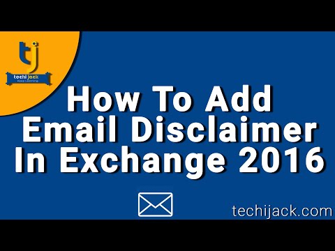 How To Apply Disclaimer In Exchange 2016