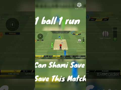 Can Shami Saves The Match In Real Cricket go 2 Balls 1 Run#shorts#realcricketgo