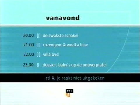 RTL4  programmaoverzicht vanavond (15-05-2002)