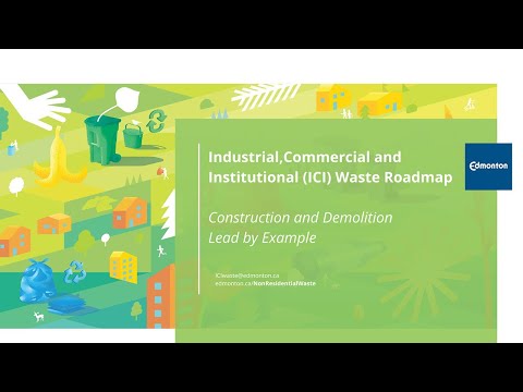 This is a video in which the City project team provides a voiceover for a slide presentation that explains the proposed Corporate Lead by Example action for the ICI Waste Roadmap.