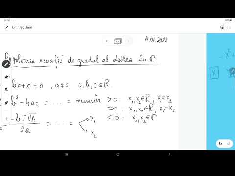 Rezolvarea ecuației de gradul al doilea în mulțimea numerelor complexe