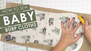 How to Sew a Baby Burp Cloth - Baby Gift Ideas to Sew
