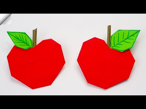 3d paper apple Easy paper crafts