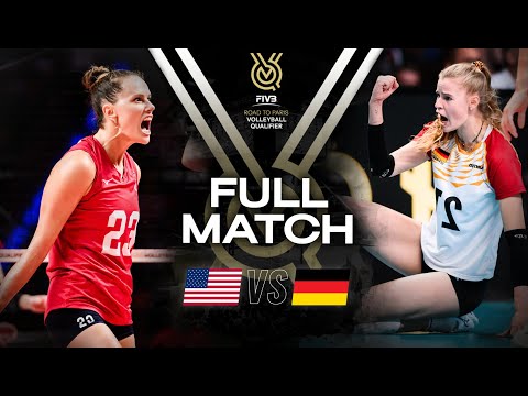 🇺🇸 USA vs 🇩🇪 GER - Paris 2024 Olympic Qualification Tournament | Full Match - Volleyball