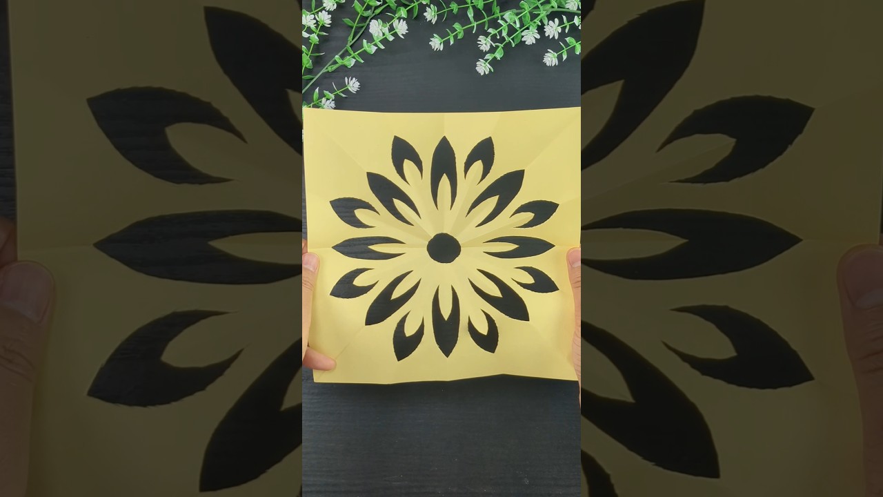 Paper Stencil/ Paper cutting Art #diy #shorts #PaperCrafts