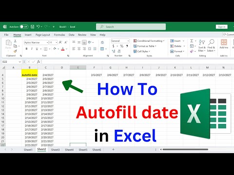 how to autofill date in excel | how to autofill dates in excel | microsoft excel