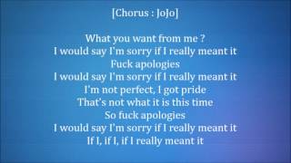 JoJo - Fuck Apologies (Lyrics) Feat. Wiz Khalifa