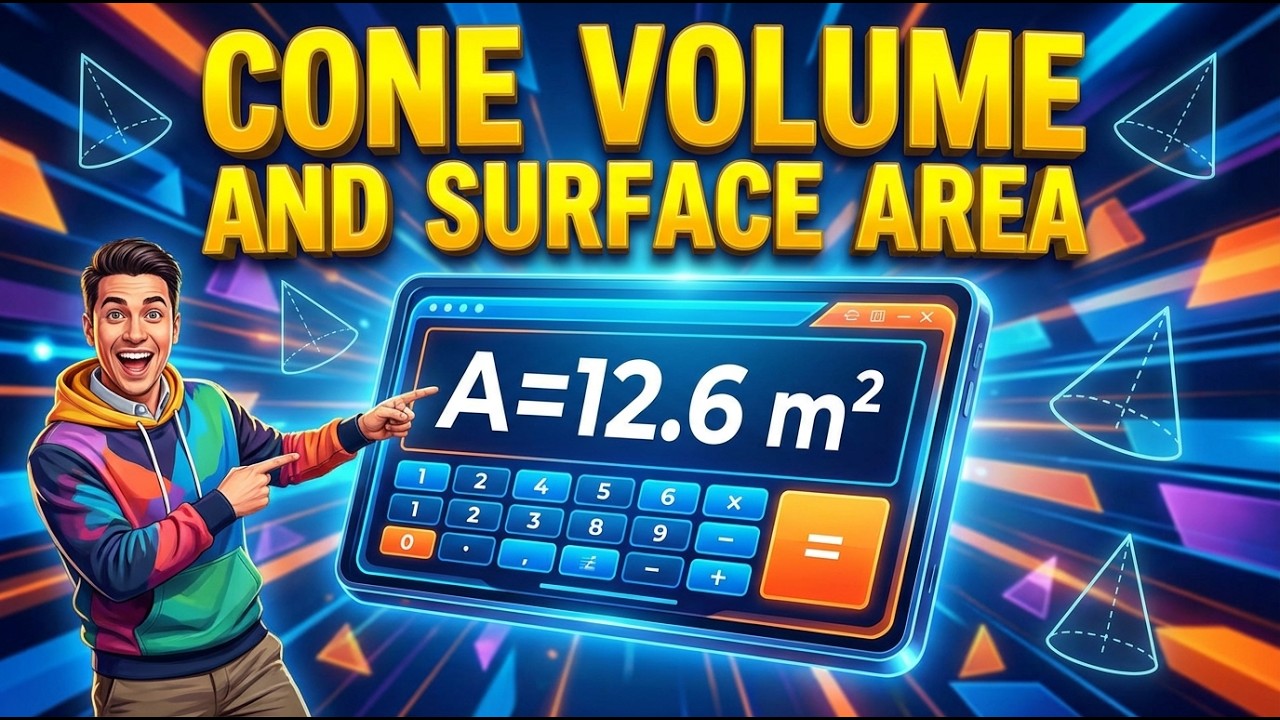 Cone Volume and Surface Area Calculator