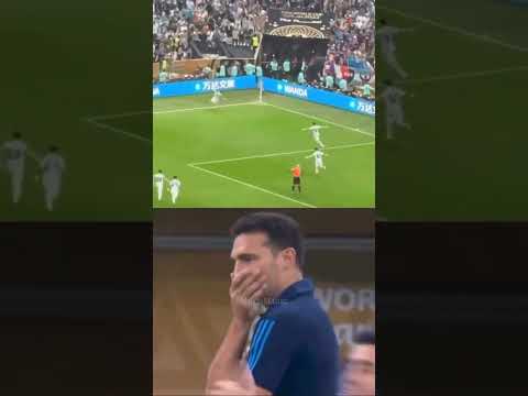 Lionel Scaloni Reaction at Angel Di Maria goal in world cup 2022