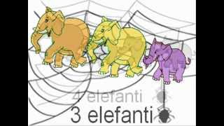 Invatam sa numaram cu melodia 1 elefant, 2 elefanti se leganau pe o panza de paianjen ...