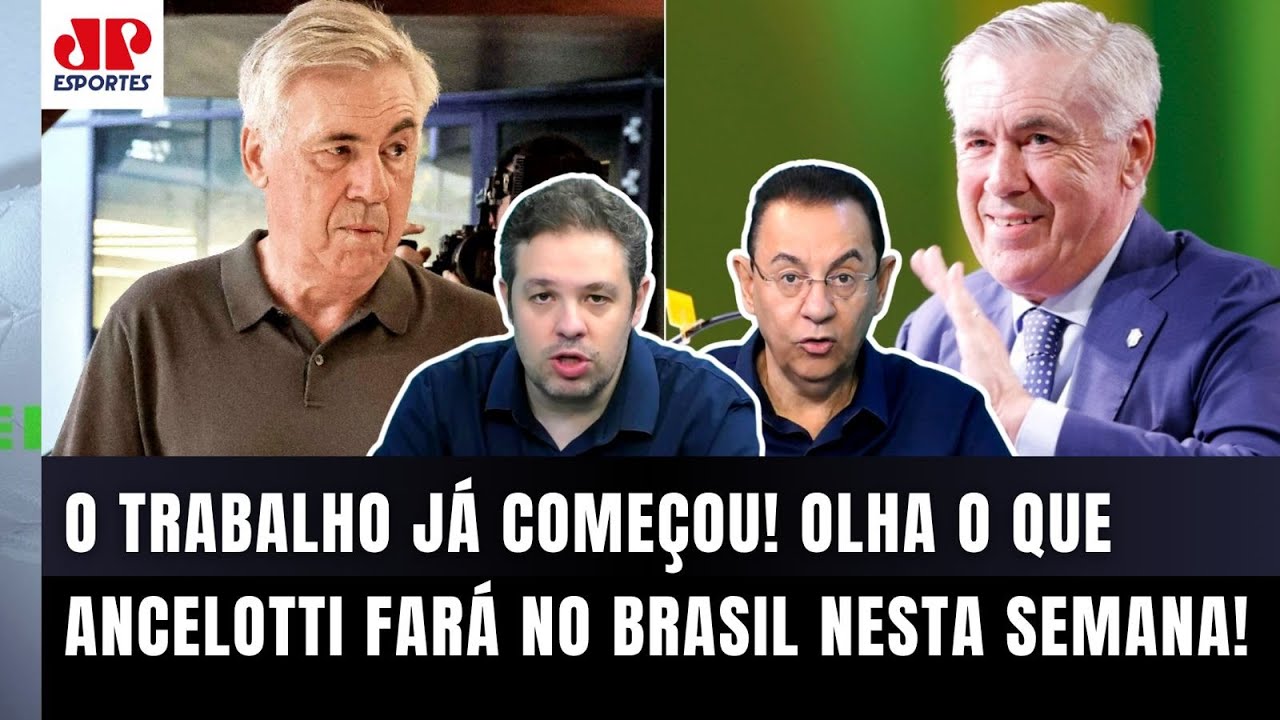 SURPREENDENTE??? "Gente, A NOTÍCIA DE HOJE é que o Ancelotti vai..." VEJA DEBATE sobre a Seleção!