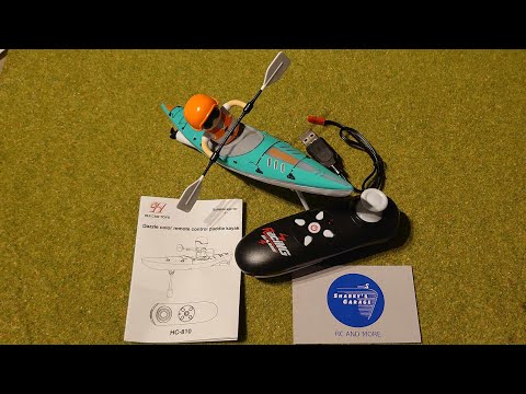 HC810 RC Kayak - Unboxing and Review (2.4ghz, 3.7v Li-ion, RC Watercraft)