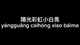 陽光彩虹小白馬 (yang guang cai hong xiao bai ma) - Wowkie Zhang 大張偉 (Lyric Video)