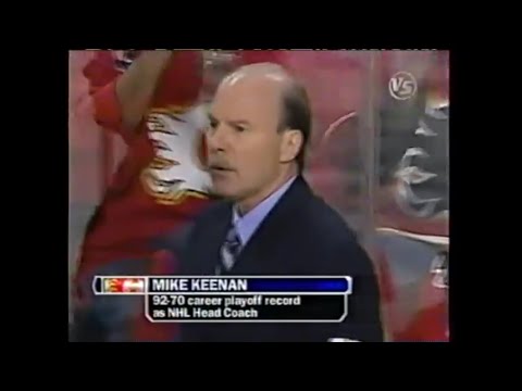 San Jose Sharks at Calgary Flames (Game 3) - April 13, 2008 - Owen Nolan, Curtis Joseph, David Hale