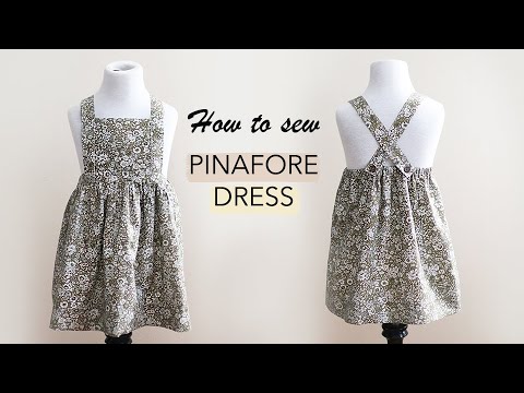 DIY pinafore dress, Pinafore tutorial, Apron dress,...