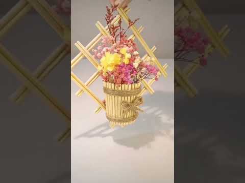 Hanging Flower Vase || Paper Craft Ideas for Kids 💝 #shorts #short #papercraft