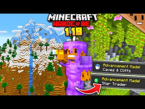 I Played the NEW 1.18 UPDATE in Minecraft Hardcore!