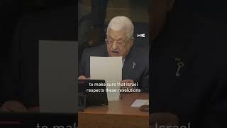 Palestinian President Mahmoud Abbas calls on UN to