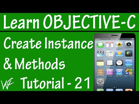Free Objective C Programming Tutorial for Beginners 21 - Instance Variable Access and Methods