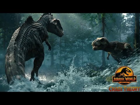 Tyrannosaurus Rexy Vs Giganotosaurus! Rexy Wins! Battle 2! Jurassic World Chaos Theory Season 4 Clip