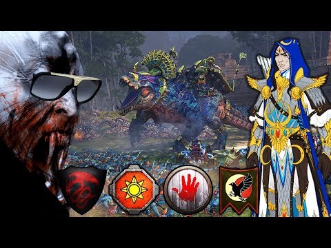 VON CARSTEIN SWAG and the SHREDDER OF LUSTRIA - FREE FOR ALL!  - Total War Warhammer 2
