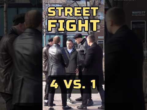 4 vs. 1 Street Fight./Self Defense on the street. #boxing #streetdefence #viral#fight #fighter