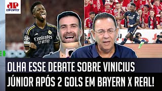 ‘Vai dar polêmica, mas eu falo: o Vinicius Júnior para mim…’; dois gols em Bayern x Real exaltados