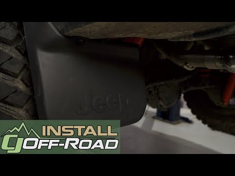 Jeep Wrangler JK Mopar Splash Guard Rear With Jeep Logo Pair 2007-2018 Installation