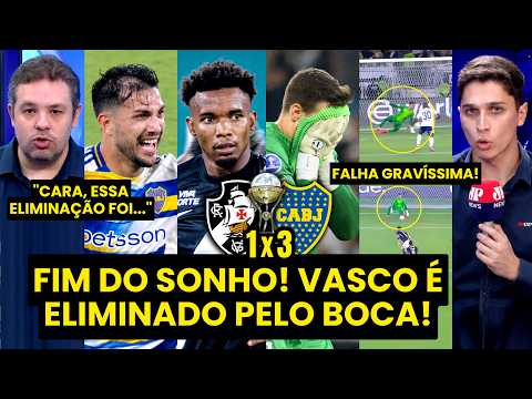 PAPELÃO! “Essa ELIMINAÇÃO do VASCO pro BOCA JUNIORS é MUITO TRAUMÁTICA! Um CLUBE DESSE TAMANHO…”
