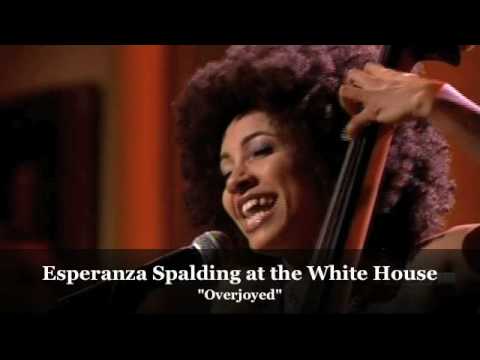 Esperanza Spalding at the White House honoring Stevie Wonder