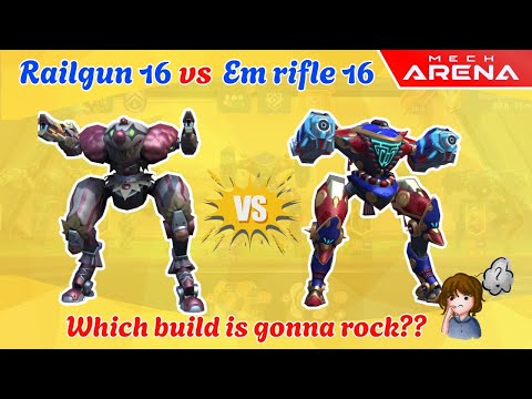 🤯 EM Rifle 16 vs Railgun 16 on Panther 🔥 | YOU Won’t Believe the Winner! | Mech Arena Gameplay