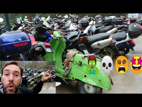 scrapping junkyard motorcycles and cars
