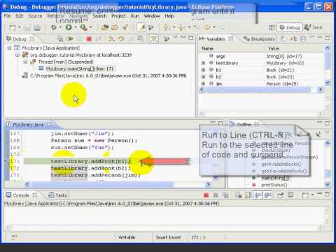 Eclipse And Java Using The Debugger Lesson 2