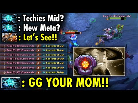 NEW META TECHIES MID!! NO MERCY vs Master Tier Storm Spirit Nonstop Delete | Techies Official