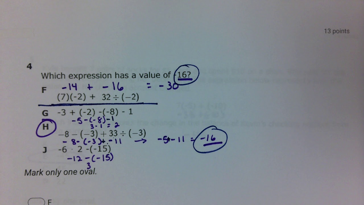 6th Grade Math Unit 4 Test Review