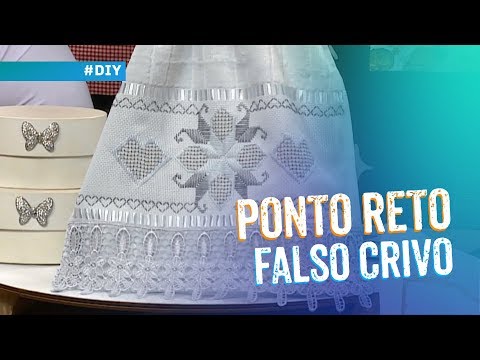 Ponto reto com falso crivo por Leila Jacob