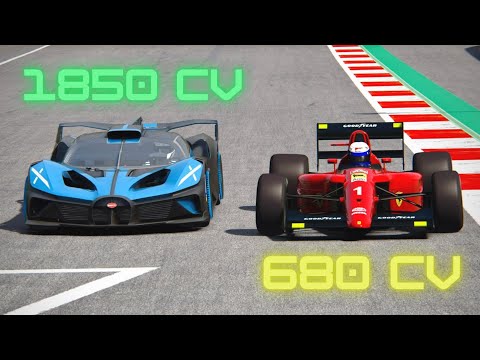 Can Bugatti Bolide beat the Ferrari F1 1990 (Prost)? - Fiorano Track