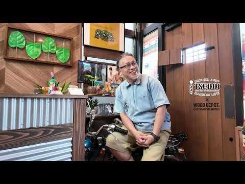 【店舗ドアのドレスアップ】BARBER SHOP TSUDOI 様