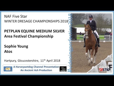 Sophie Young & Atos: Petplan Medium Silver at the NAF 5 STAR WINTER DRESSAGE CHAMPIONSHIPS 2018