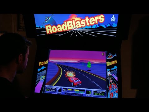 RoadBlasters Arcade Cabinet MAME Gameplay w/ Hypermarquee