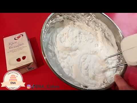 Qaymaqlı kremin hazırlanması . Bütün xırdalıqları ilə birlikdə . Şokaladlı krem sonda / #vlog