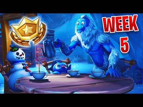 Fortnite Week 5 SECRET BATTLE STAR LOCATION - Season 7
